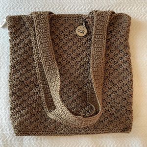 Sak Taupe Woven Bag